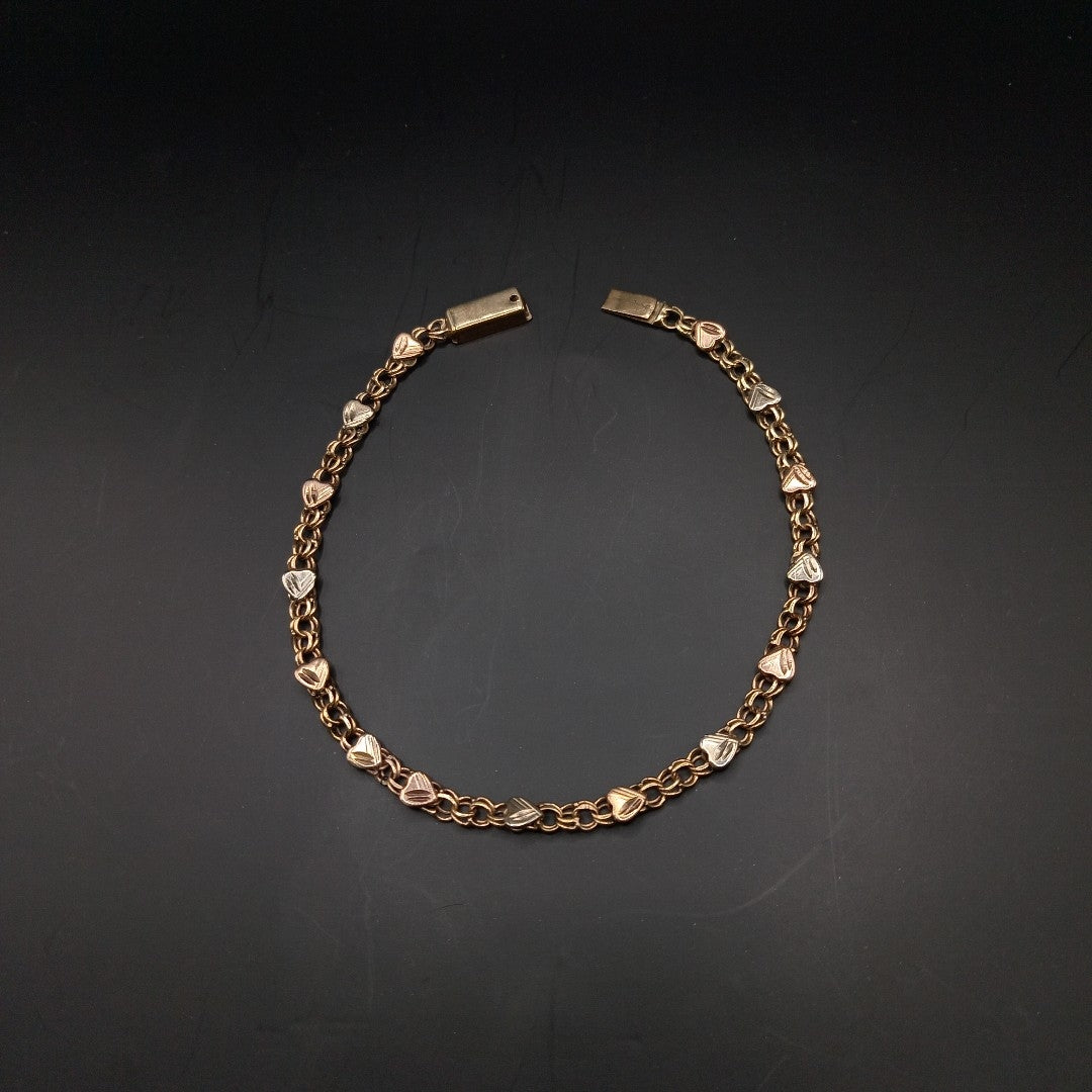PULSERA ORO, ORO COMBINADO 10 K 4.4 GRMS (SEMINUEVO)
