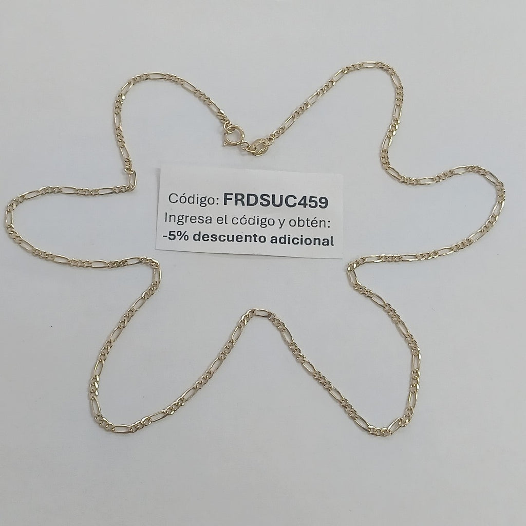 CADENAS TEJIDO 3X1 ORO 10K 50 CM 2.9 GR (NUEVO)