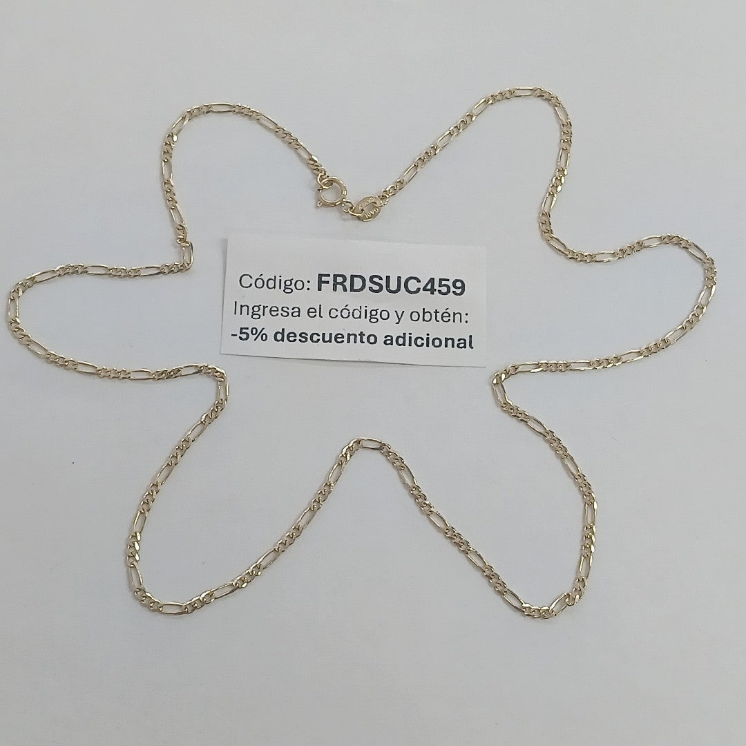CADENAS TEJIDO 3X1 ORO 10K 50 CM 2.9 GR (NUEVO)