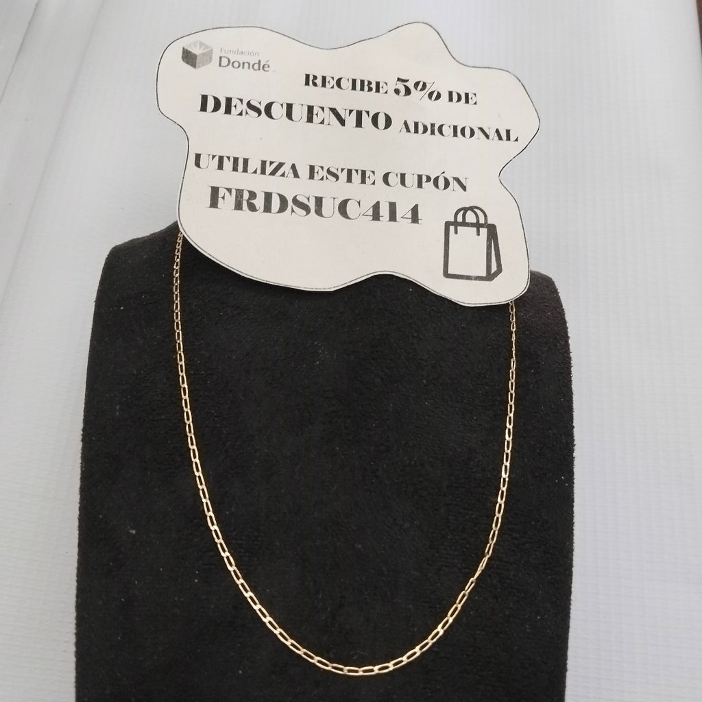 CADENAS TEJIDO ESLABONES ORO 10K 55 CM 1.9 GR (NUEVO)