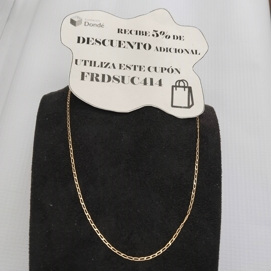 CADENAS TEJIDO ESLABONES ORO 10K 55 CM 1.9 GR (NUEVO)