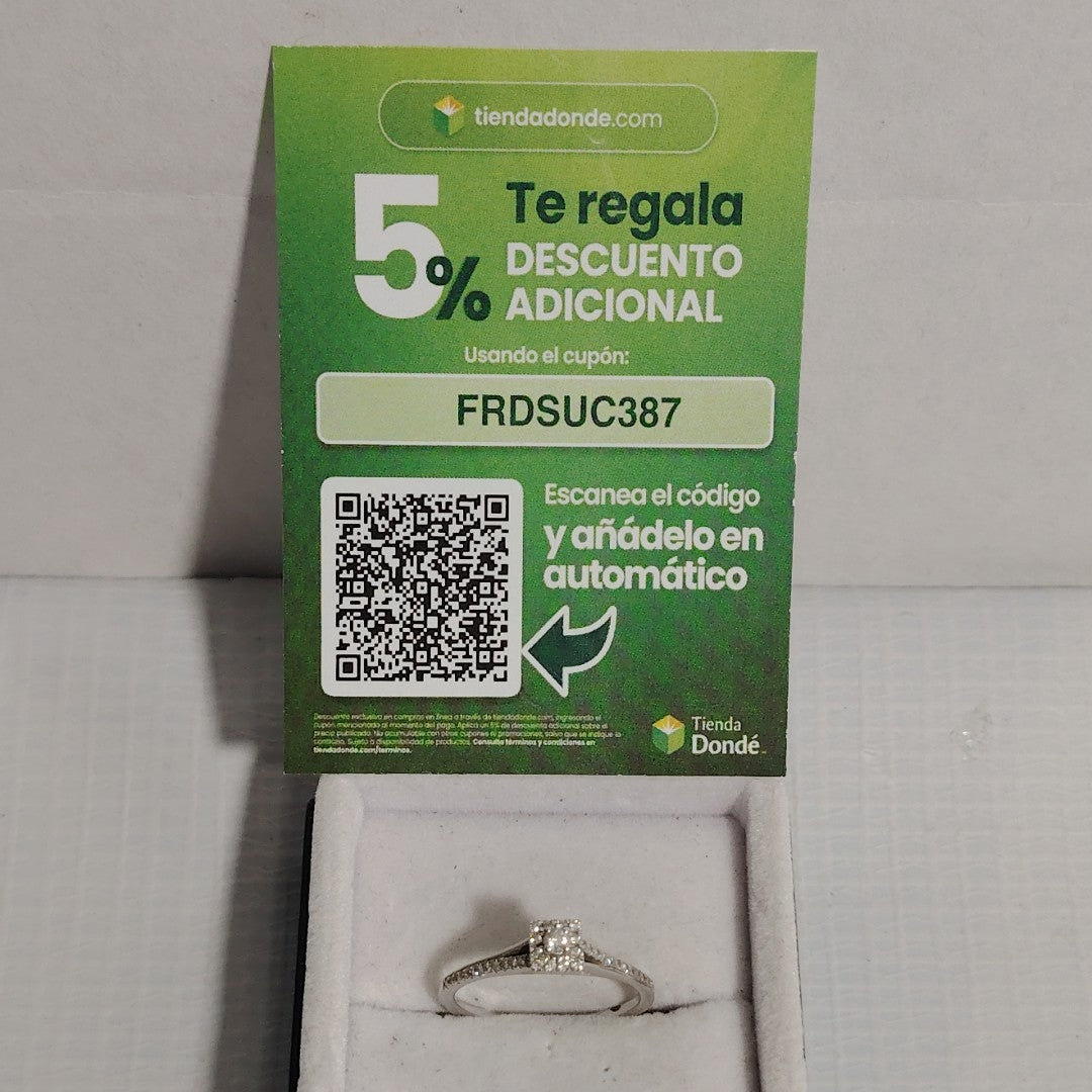 ANILLITO ORO, ORO BLANCO 14 K 1.9 GRMS (SEMINUEVO)