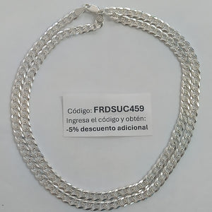 CADENA TEJIDO BARBADA PLATA .925 60 18.5 GR (NUEVO)