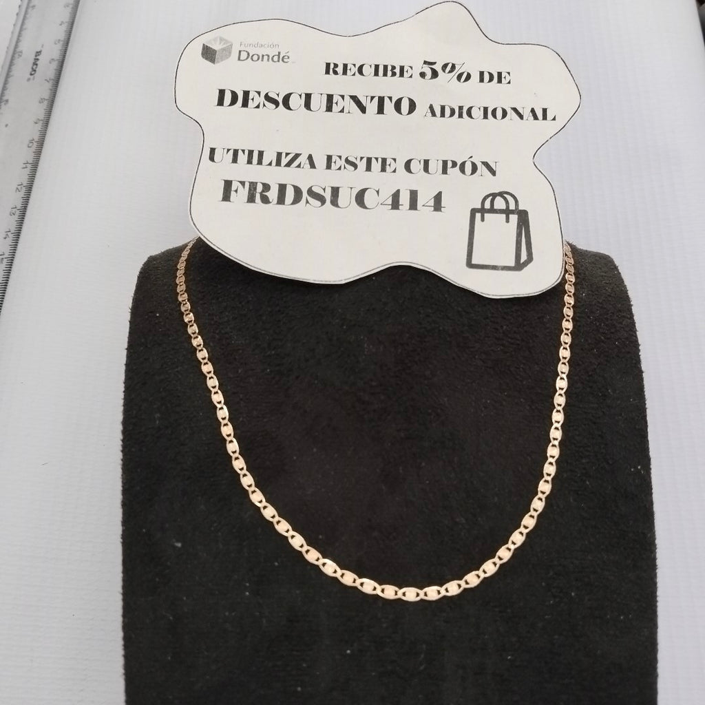 CADENAS TEJIDO GUCHI ORO 10K 55 CM 2.8 GR (NUEVO)