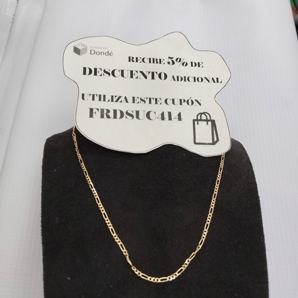 CADENAS TEJIDO 3X1 ORO 10K 55 CM 3.2 GR (NUEVO)