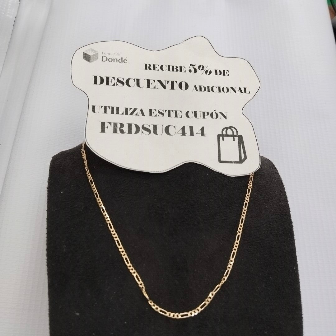 CADENAS TEJIDO 3X1 ORO 10K 55 CM 3.2 GR (NUEVO)