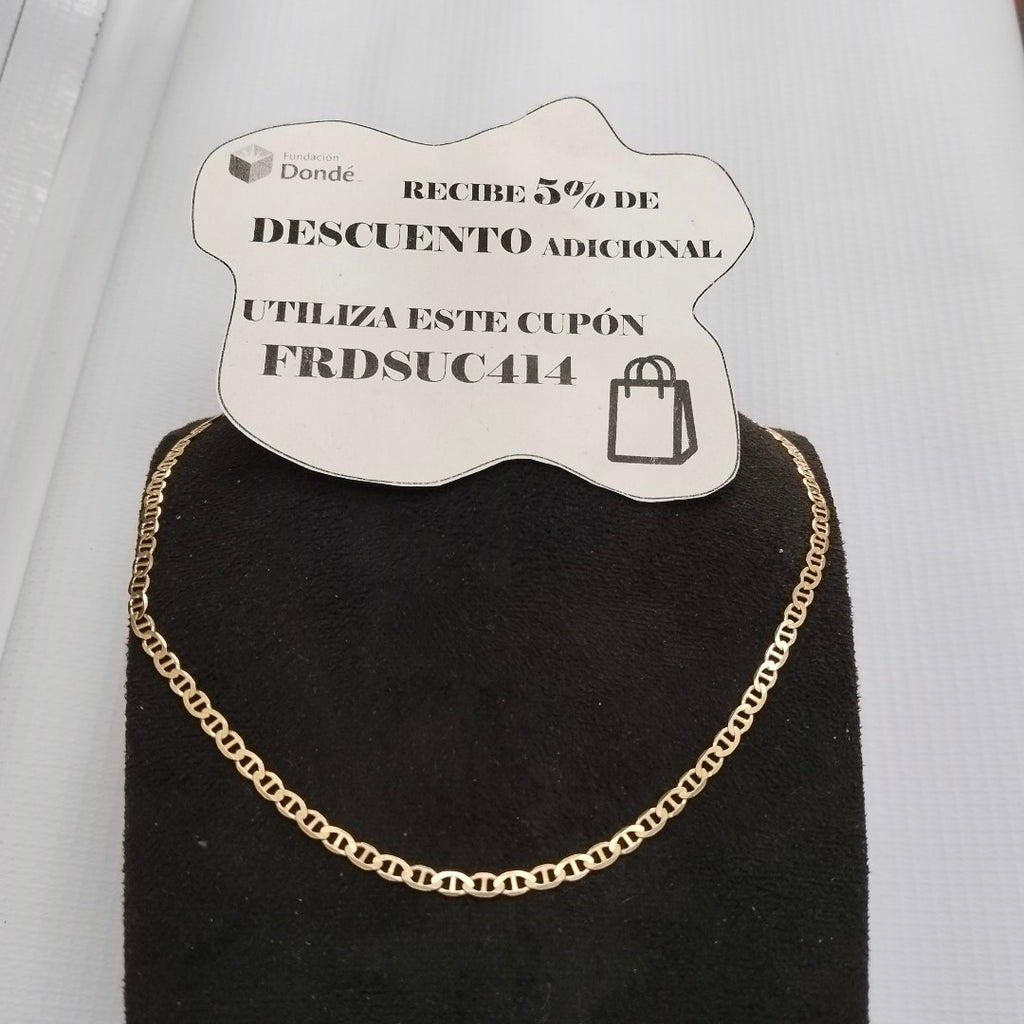 CADENAS TEJIDO GUCHI ORO 10K 55 CM 7.7 GR (NUEVO)