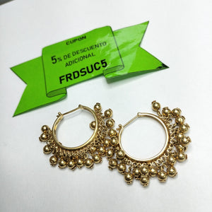 ARRACADAS PAR ORO 18 K 10 GRMS (SEMINUEVO)