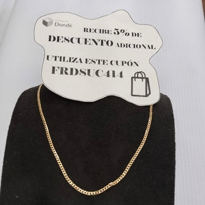 CADENAS TEJIDO BARBADA ORO 10K 50 CM 3.5 GR (NUEVO)