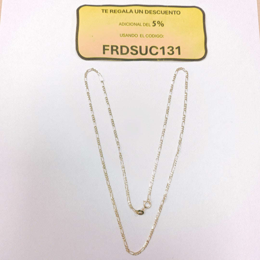 CADENAS TEJIDO 3X1 ORO 10K 55 CM 3.2 GR (NUEVO)
