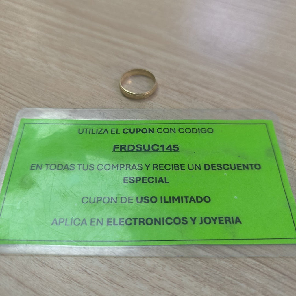 ARGOLLA ORO 10 K 1.2 GRMS (SEMINUEVO)