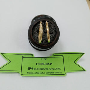 ARRACADAS PAR ORO 14 K 2 GRMS (SEMINUEVO)