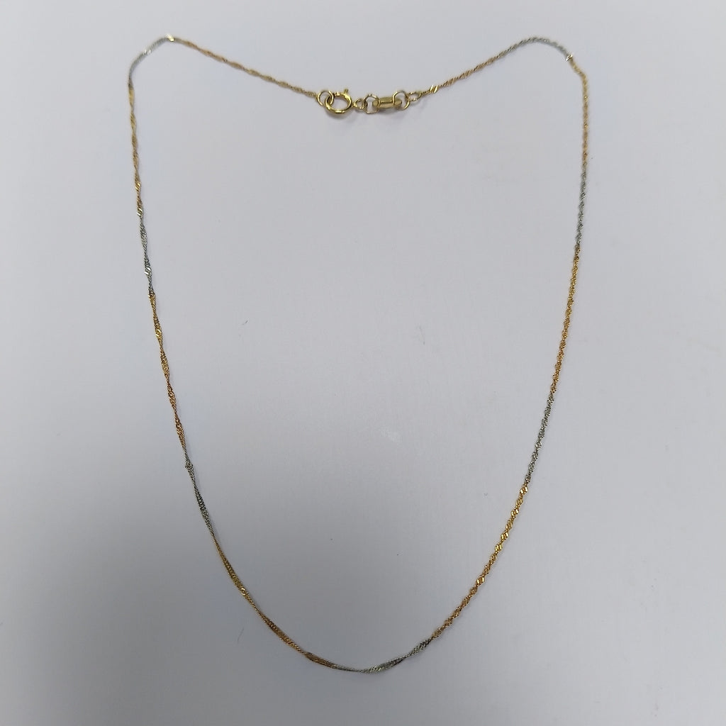CADENA ORO, ORO COMBINADO 10 K 0.7 GRMS (SEMINUEVO)