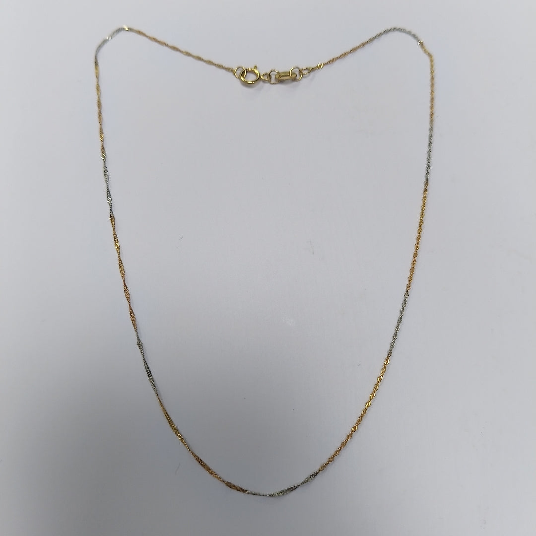 CADENA ORO, ORO COMBINADO 10 K 0.7 GRMS (SEMINUEVO)
