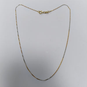 CADENA ORO, ORO COMBINADO 10 K 0.7 GRMS (SEMINUEVO)