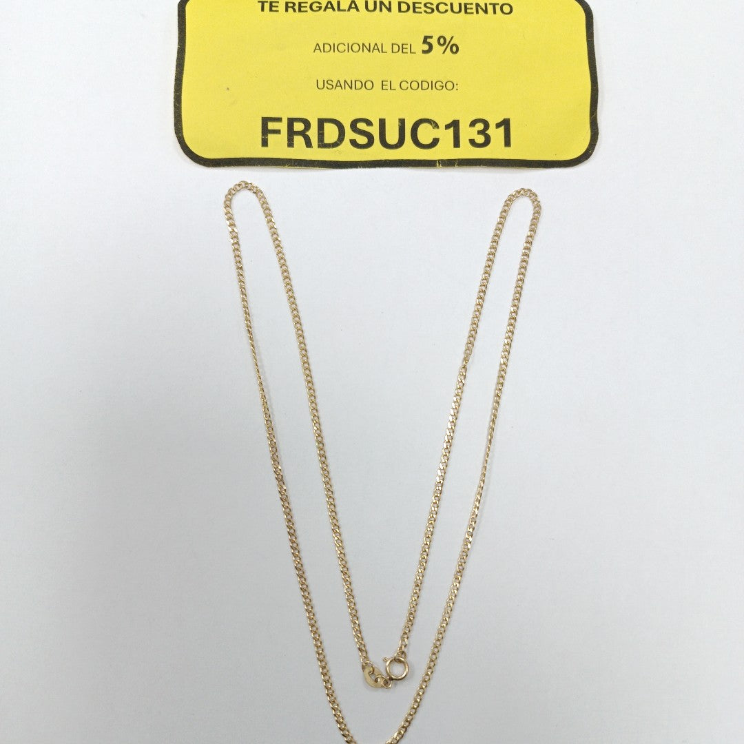 CADENAS TEJIDO BARBADA ORO 10K 55 CM 3.8 GR (NUEVO)