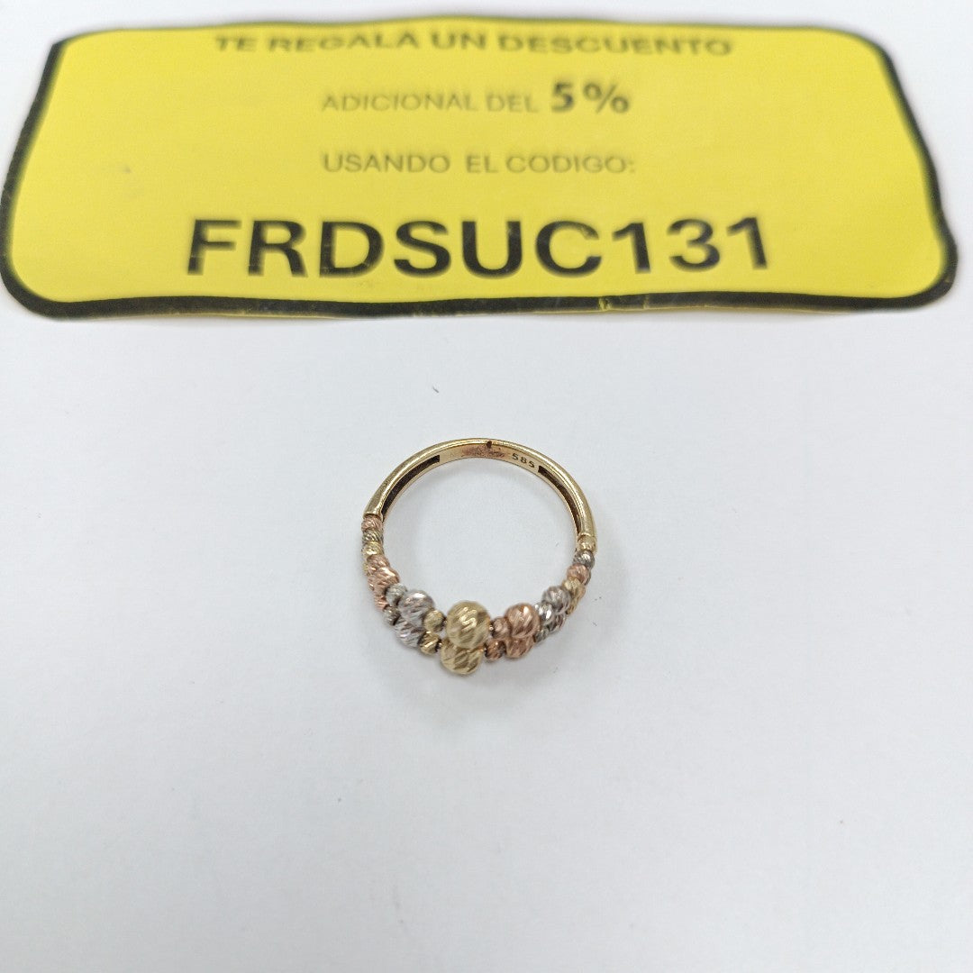 ANILLITO ORO, ORO COMBINADO 14 K 2.6 GRMS (SEMINUEVO)