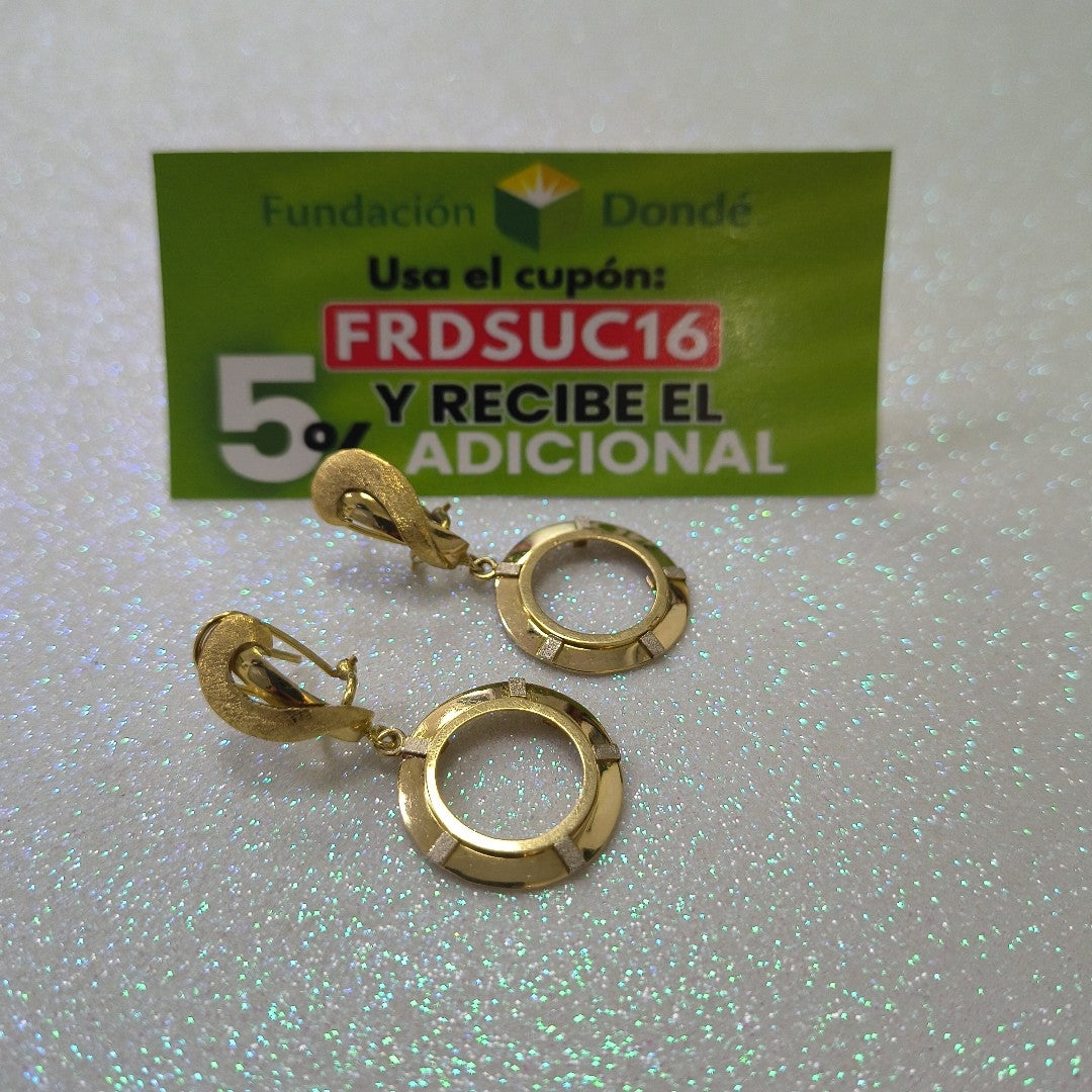 ARETES PAR ORO 14 K 5,80 GRMS (SEMINUEVO)