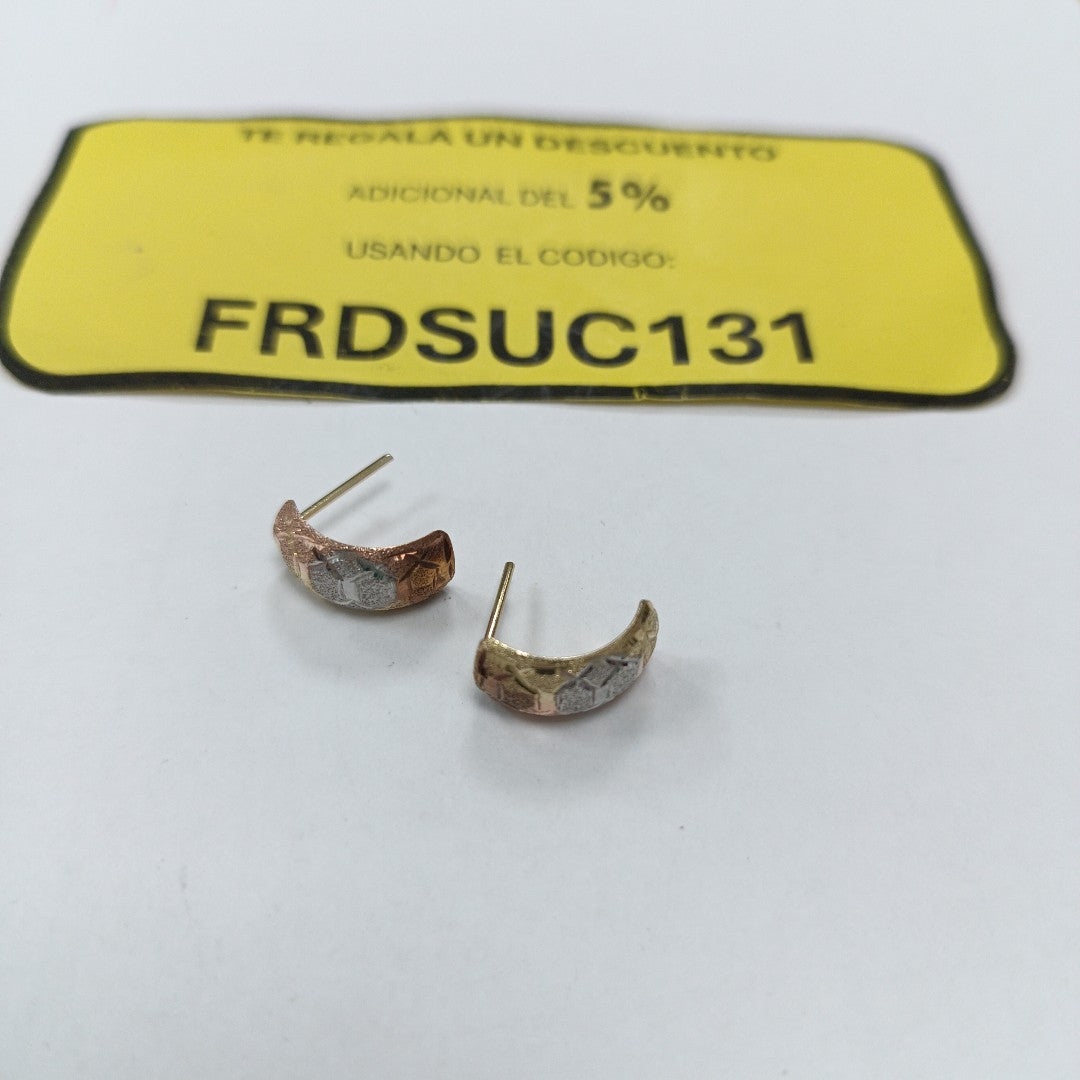 BROQUELES PAR ORO COMBINADO 14 K 1,20 GRMS (SEMINUEVO)
