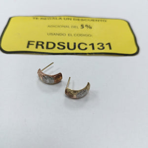 BROQUELES PAR ORO COMBINADO 14 K 1,20 GRMS (SEMINUEVO)