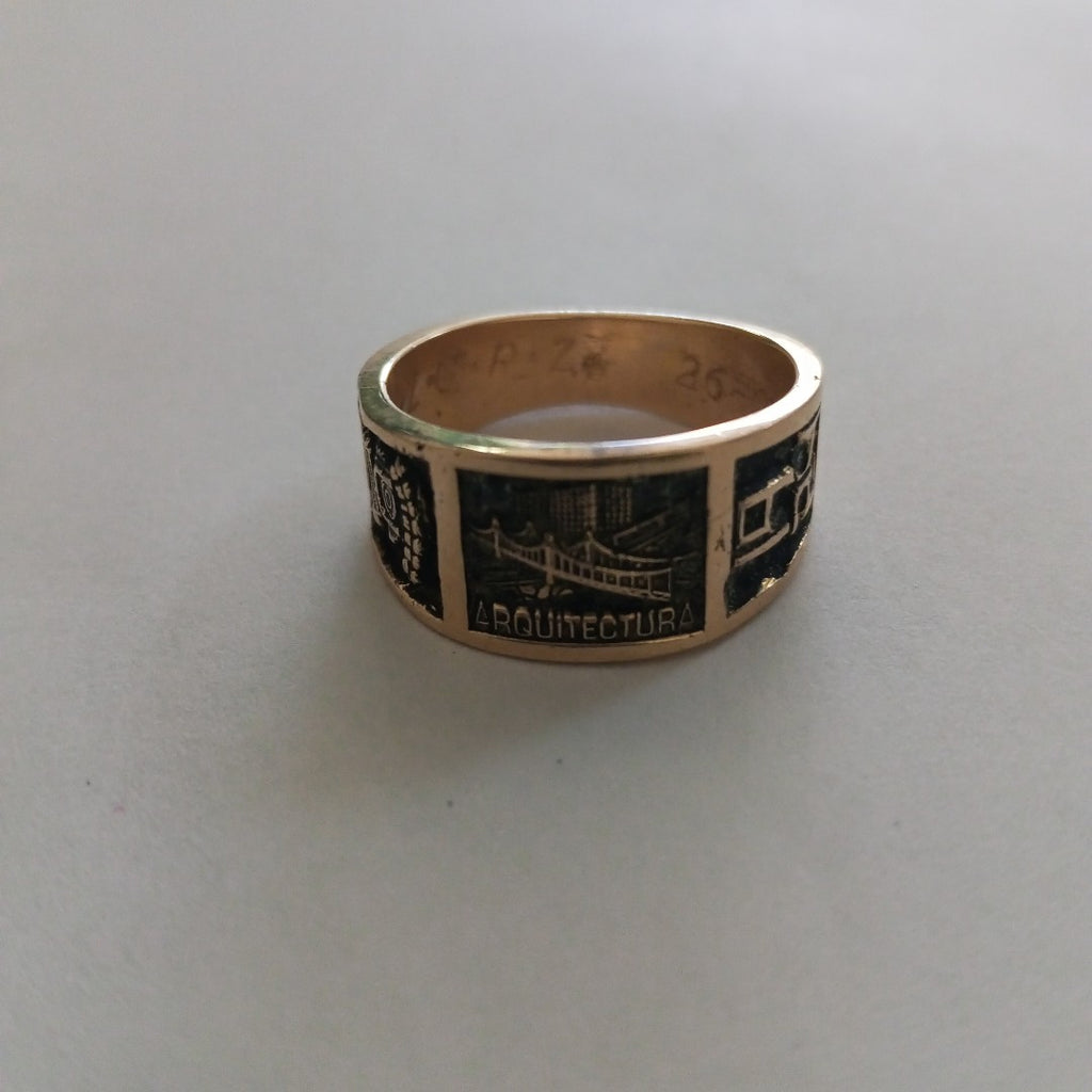 ANILLO DE GRADUACIÓN ORO 8 K 7.4 GRMS (SEMINUEVO)