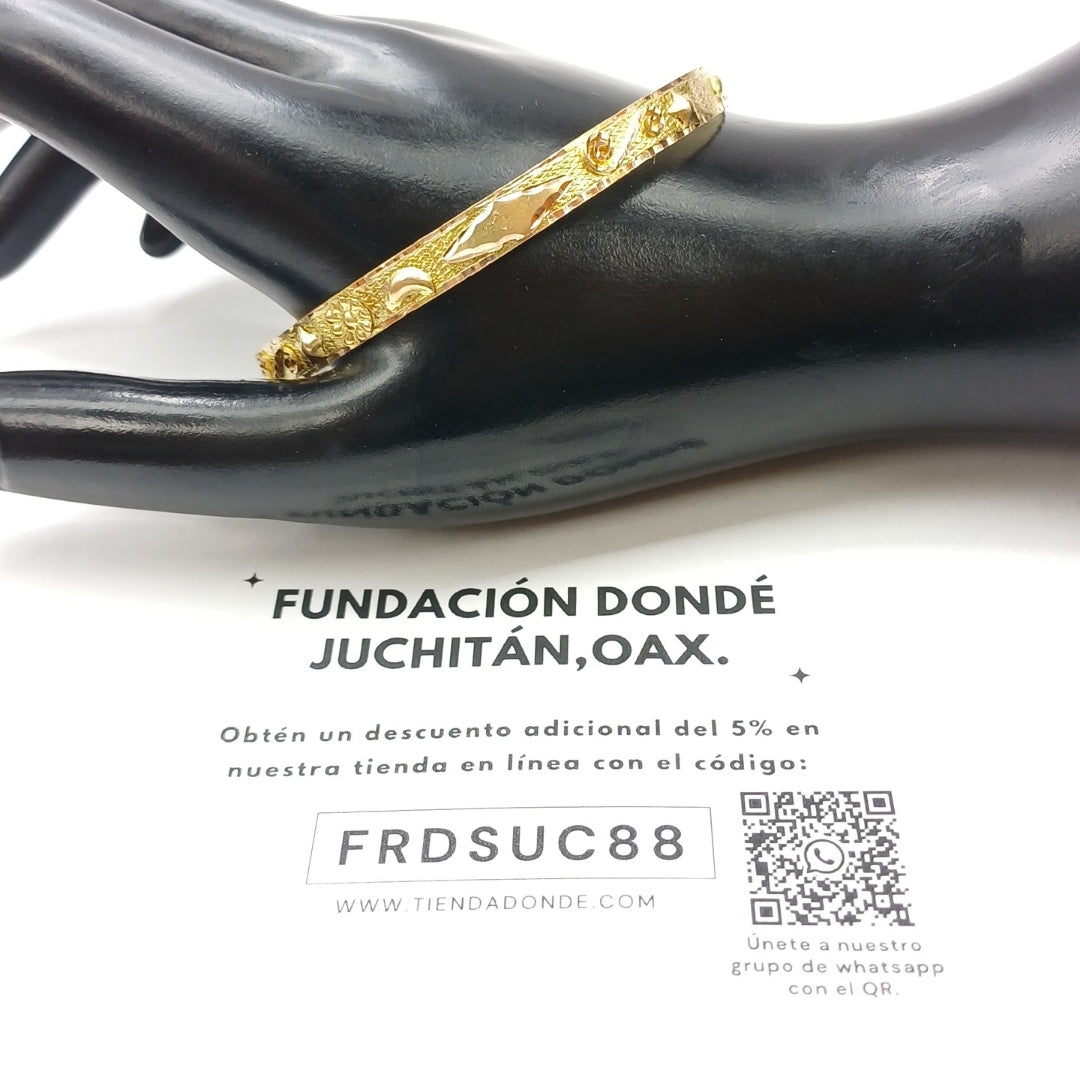 PULSERA RIGIDA ORO 10 K 7,80 GRMS (SEMINUEVO)