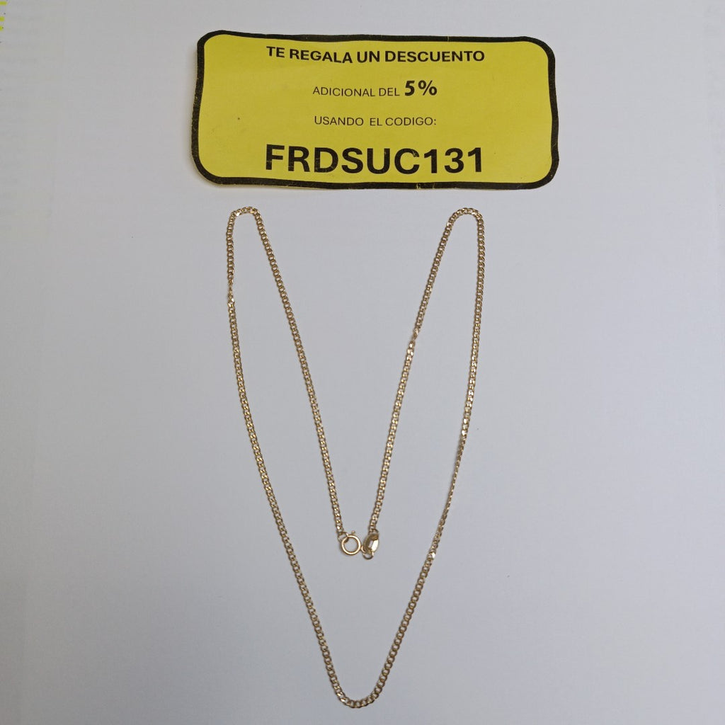 CADENAS TEJIDO BARBADA ORO 10K 50 CM 3.5 GR (NUEVO)