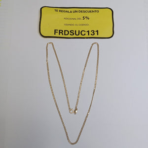 CADENAS TEJIDO BARBADA ORO 10K 50 CM 3.5 GR (NUEVO)