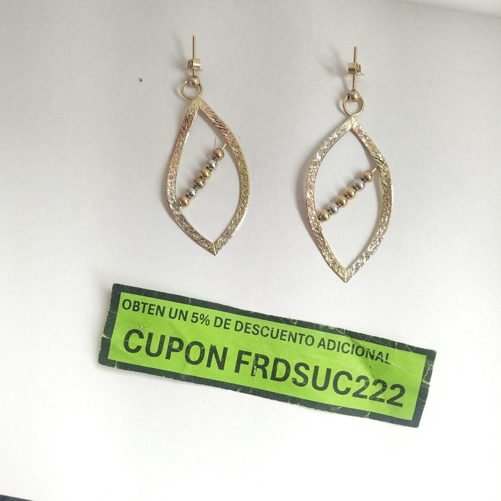 BROQUELES PAR ORO 14 K 4,10 GRMS (SEMINUEVO)
