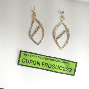 BROQUELES PAR ORO 14 K 4,10 GRMS (SEMINUEVO)