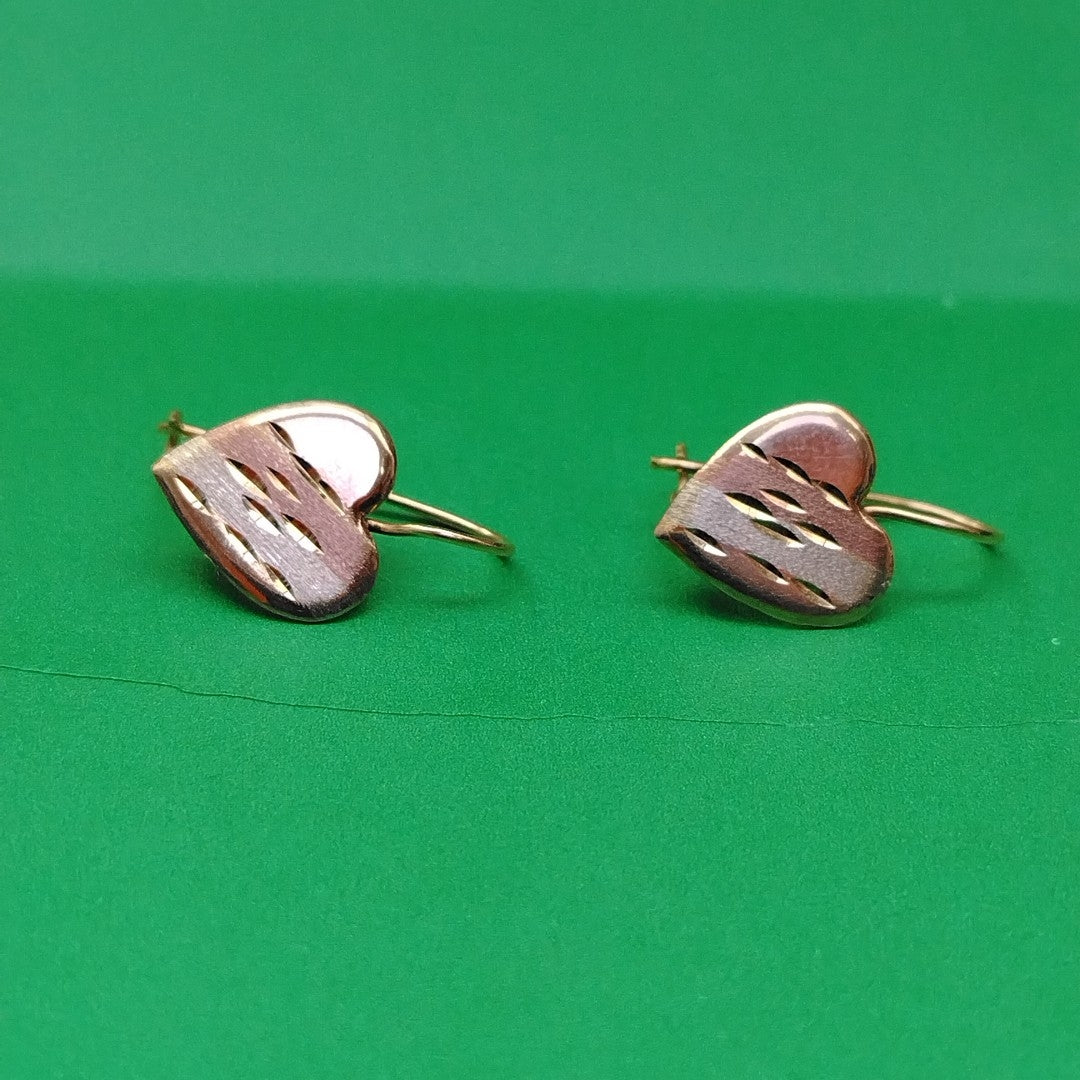 ARETES PAR ORO, RODIADO 10 K 1.1 GRMS (SEMINUEVO)