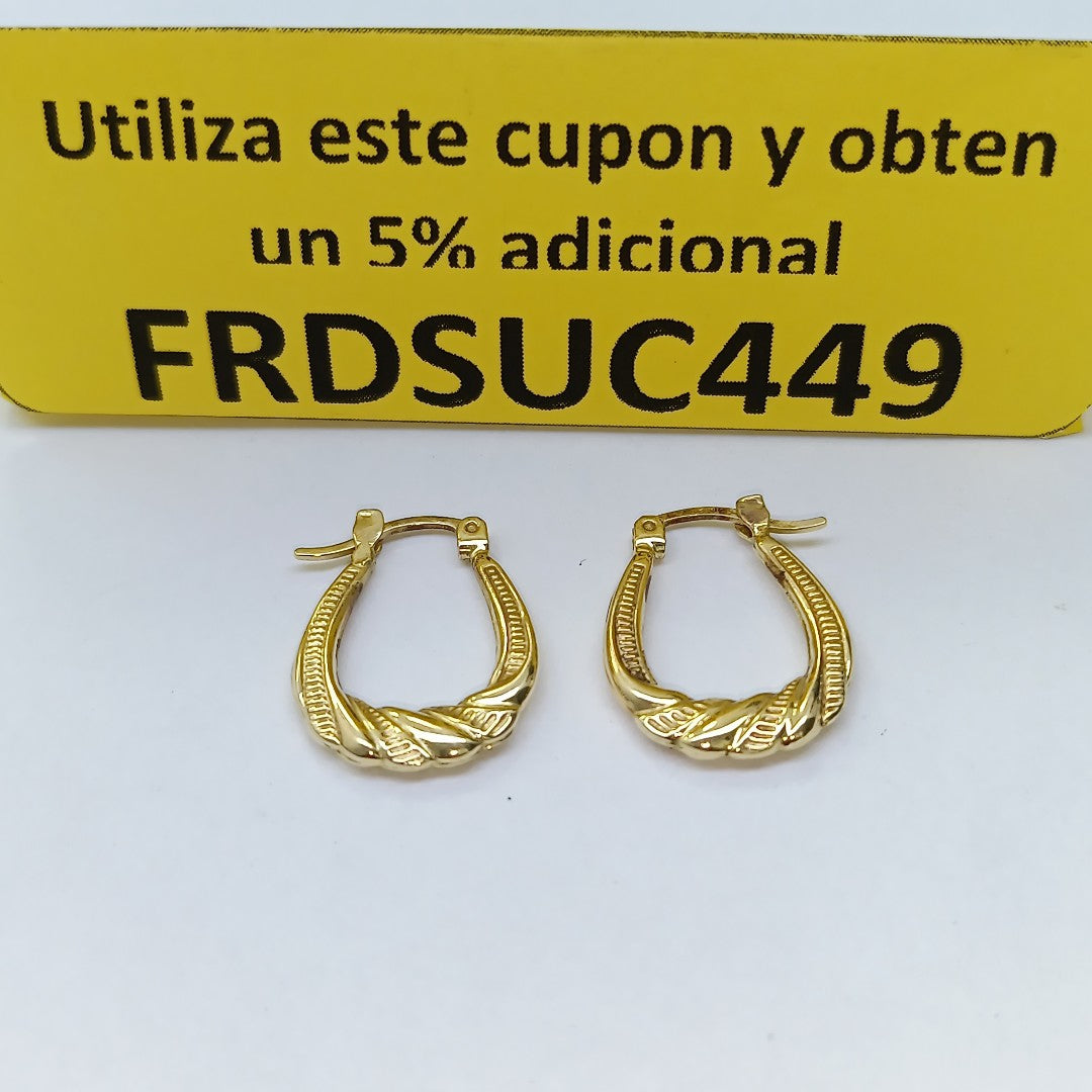 ARRACADAS PAR ORO 14 K 1.5 GRMS (SEMINUEVO)
