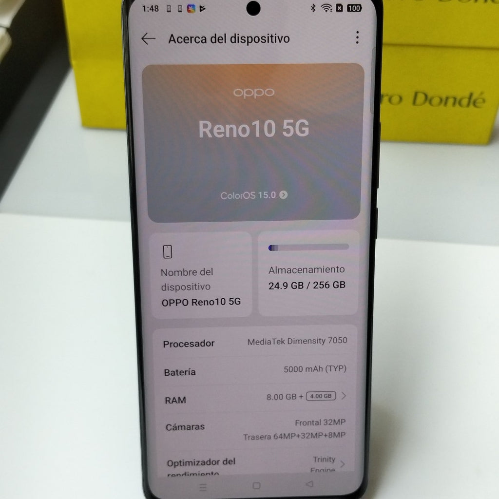 CELULAR OPPO RENO 10 CPH2531 (2023) 256 GB 8 GB RAM (SEMINUEVO)
