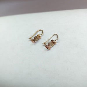 ARETES PAR ORO COMBINADO 10 K 0,90 GRMS (SEMINUEVO)