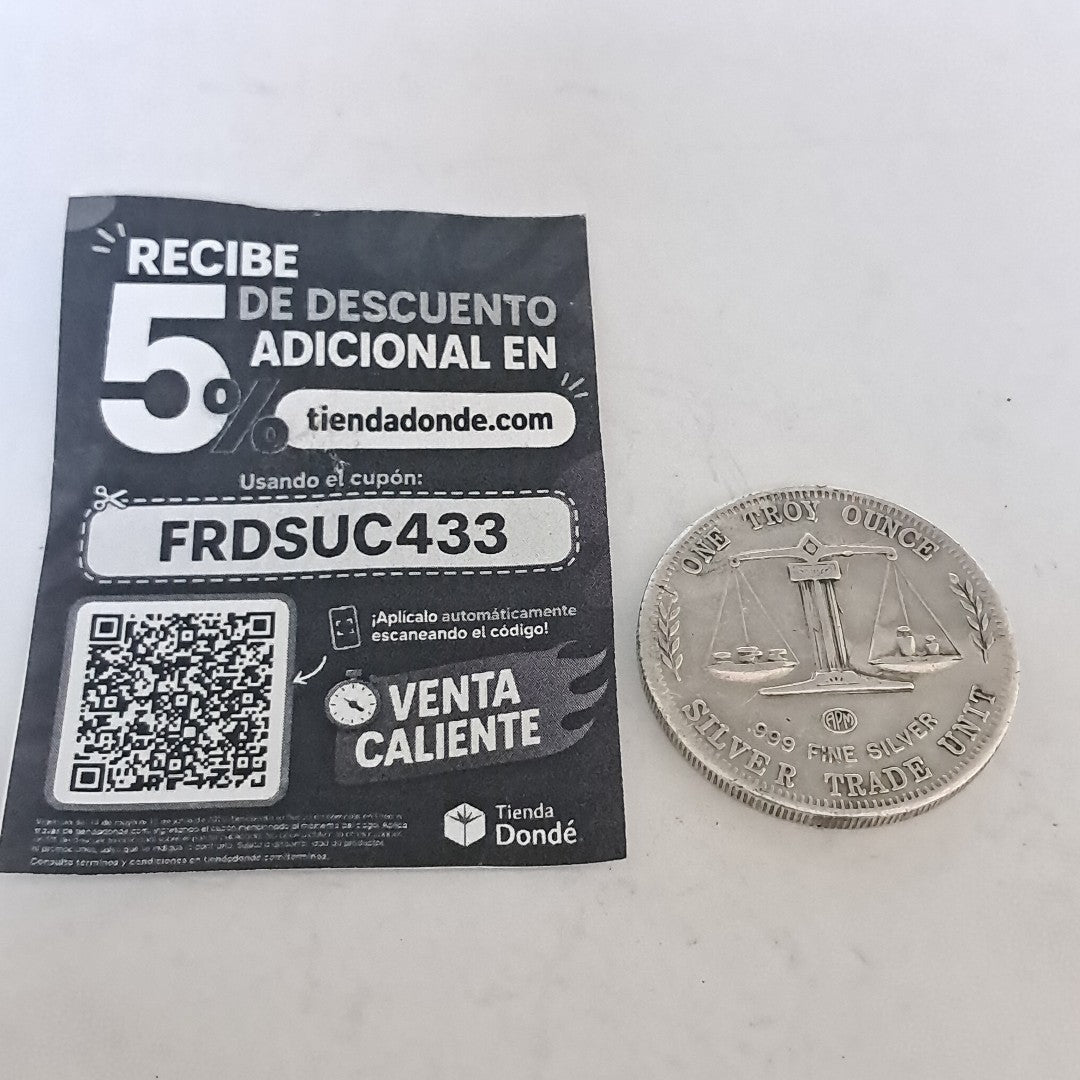 MEDALLA CONMEMORATIVA PLATA 31,00 GRMS (SEMINUEVO)