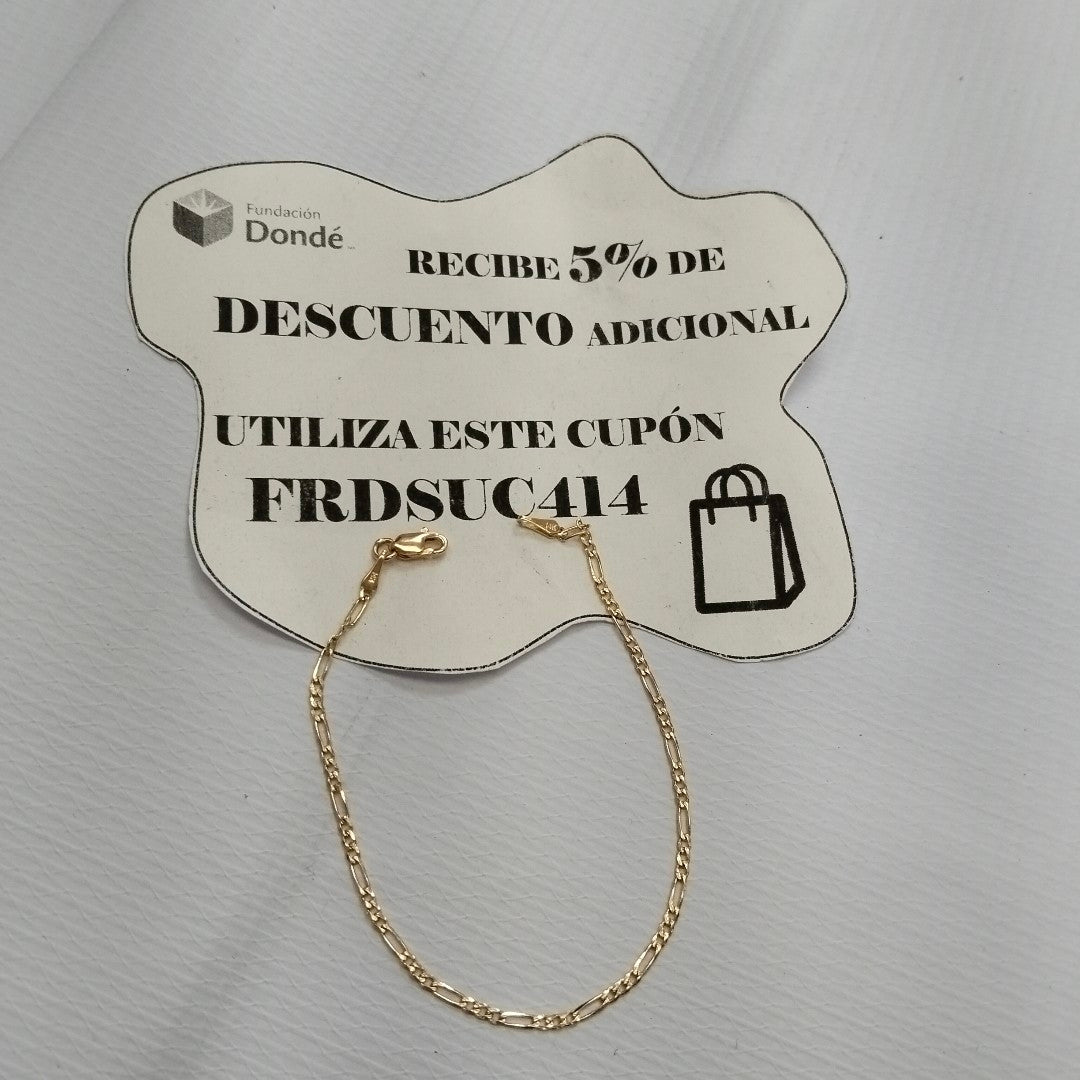 PULSERAS BARBADA ORO 14K 18 CM 1.5 GR (NUEVO)