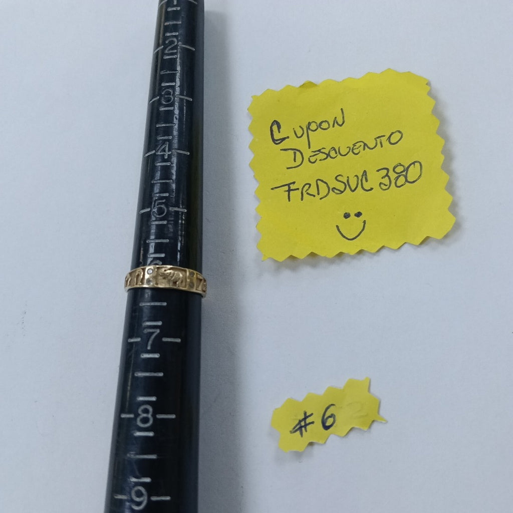 ARGOLLA DE LA SUERTE ORO 14 K 2.1 GRMS (SEMINUEVO)