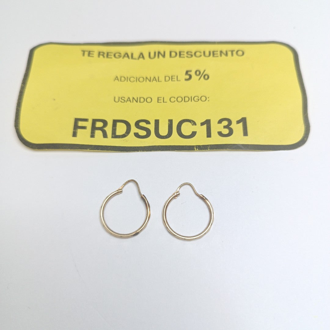 ARRACADAS PAR ORO 14 K 1.1 GRMS (SEMINUEVO)