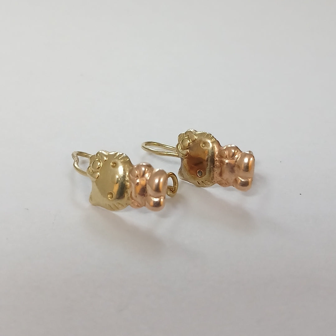 ARETES PAR ORO 14 K 1,20 GRMS (SEMINUEVO)