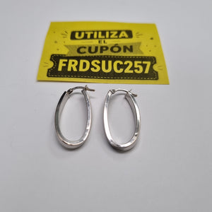 ARRACADAS PAR ORO BLANCO 14 K 1.9 GRMS (SEMINUEVO)