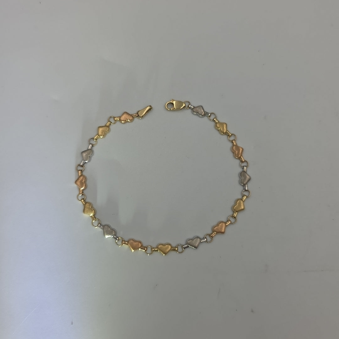 PULSERA ORO, ORO COMBINADO 14 K 3.4 GRMS (SEMINUEVO)