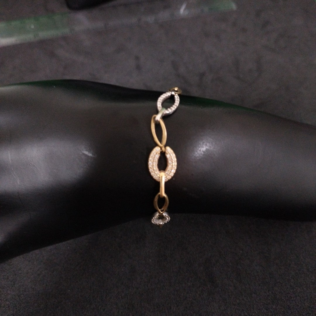 PULSERA ORO COMBINADO 14 K 4,20 GRMS (SEMINUEVO)