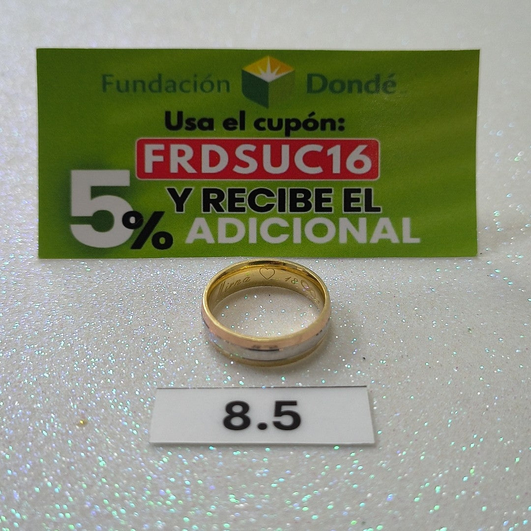 ARGOLLA ORO,ORO COMBINADO 14 K 3,90 GRMS (SEMINUEVO)