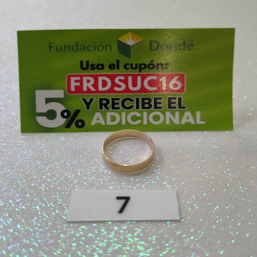 ARGOLLA ORO 10 K 1,10 GRMS (SEMINUEVO)