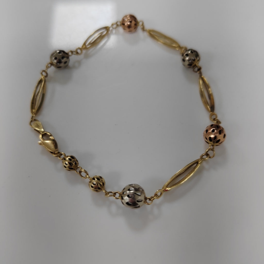 PULSERA ORO COMBINADO 14 K 5,60 GRMS (SEMINUEVO)