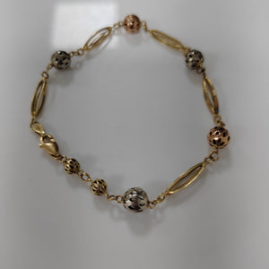 PULSERA ORO COMBINADO 14 K 5,60 GRMS (SEMINUEVO)