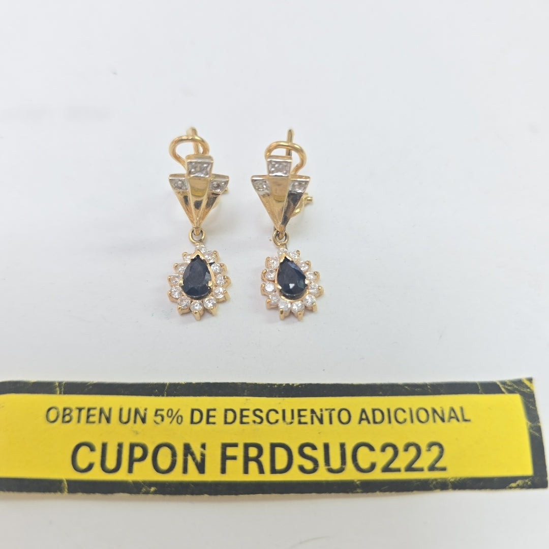 ARETES PAR ORO 14 K 4.9 GRMS (SEMINUEVO)