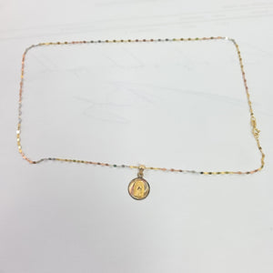 CADENA, MEDALLA RELIGIOSA ORO 10 K 1.8 GRMS (SEMINUEVO)