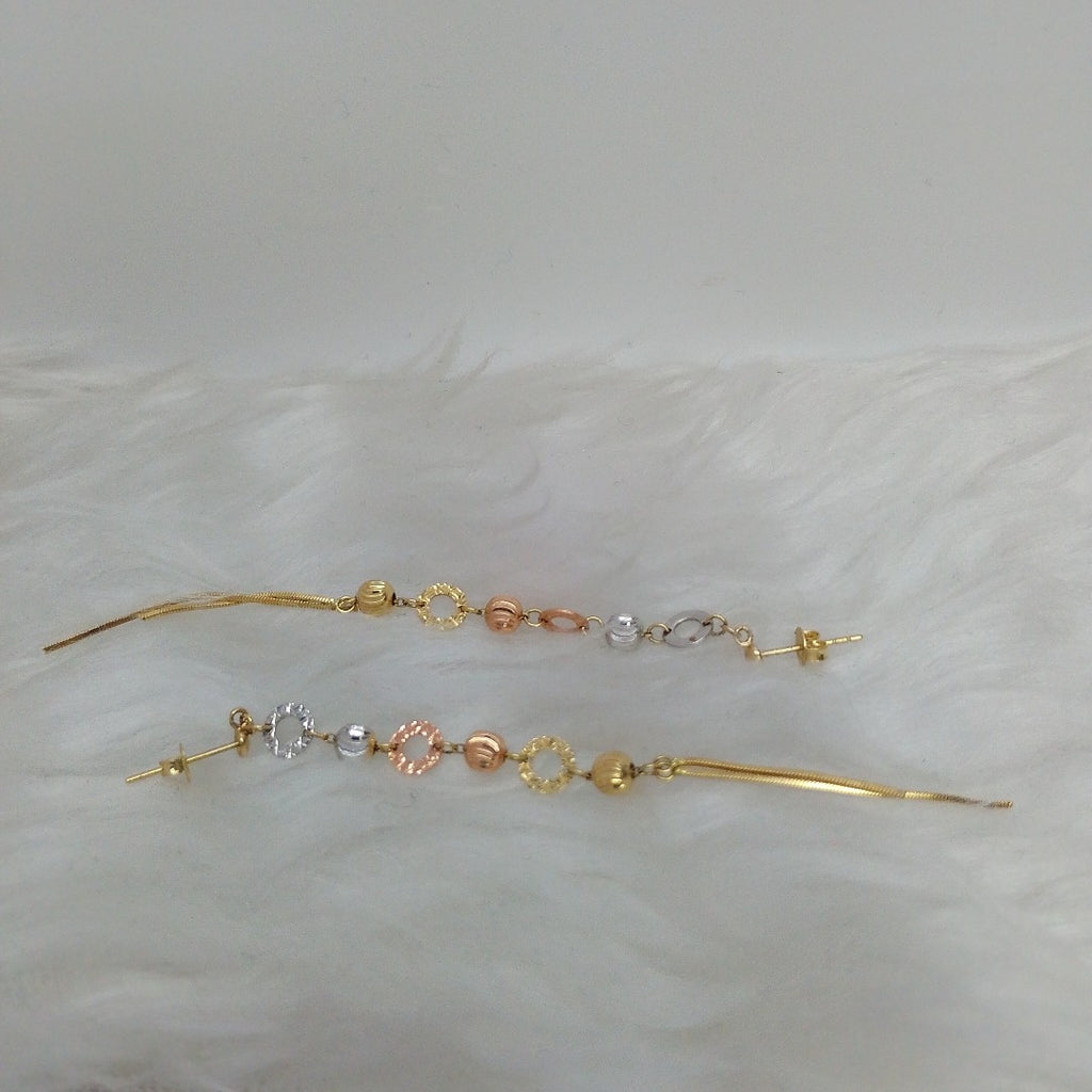 BROQUELES PAR ORO COMBINADO 14 K 2.4 GRMS (SEMINUEVO)