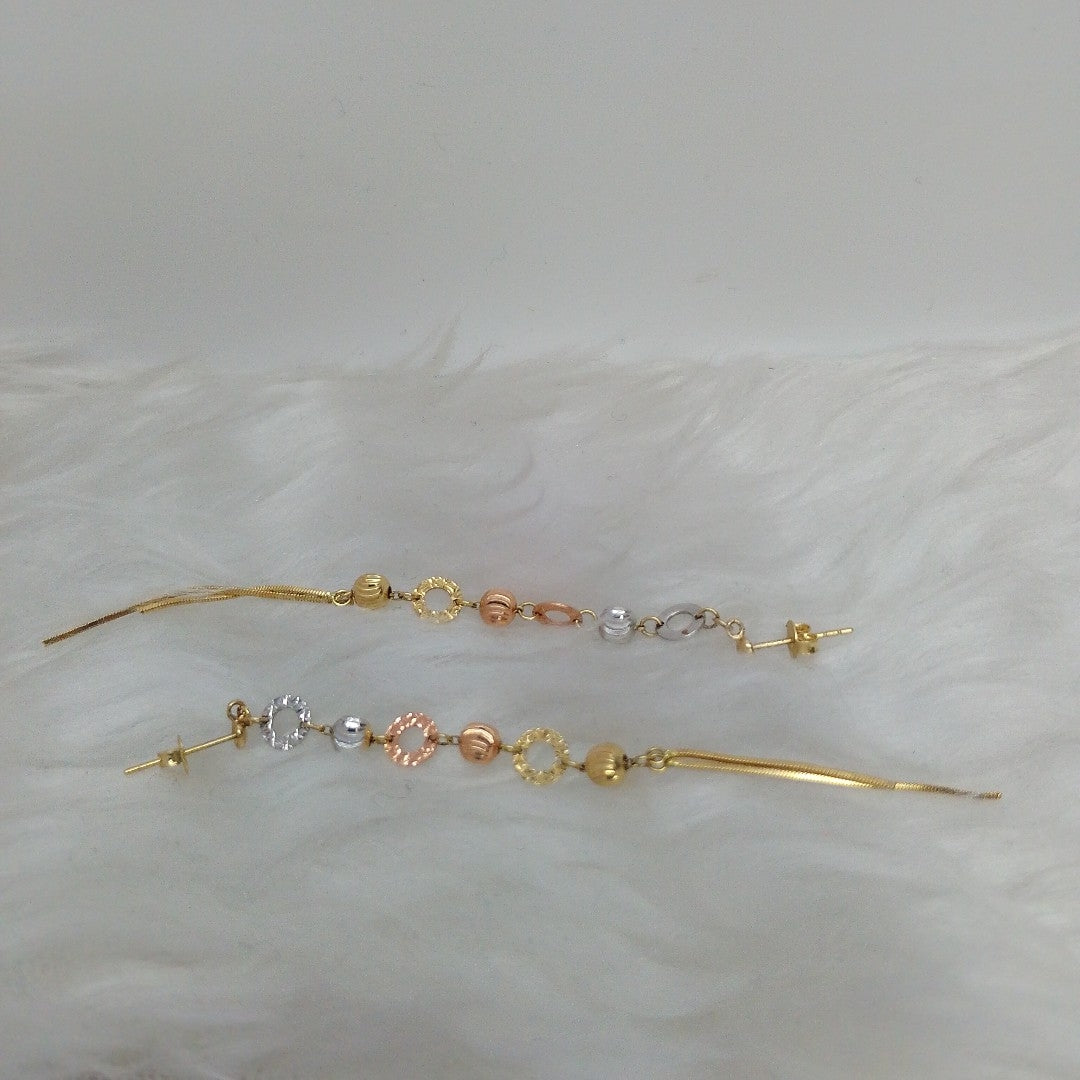 BROQUELES PAR ORO COMBINADO 14 K 2.4 GRMS (SEMINUEVO)